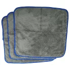 VHBW Microfiber Towel Set for Cars and Motorcycles - 40 x 40 cm, Reusable, Blue, Dark Gray