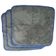 VHBW Microfiber Towel Set for Cars and Motorcycles - 40 x 40 cm, Reusable, Blue, Dark Gray