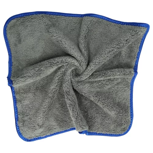VHBW Microfiber Towel Set for Cars and Motorcycles - 40 x 40 cm, Reusable, Blue, Dark Gray