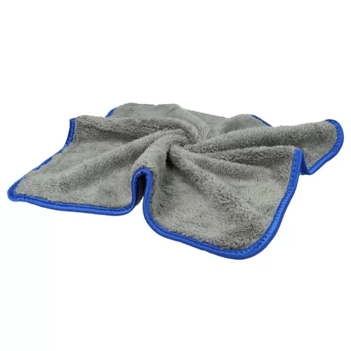 VHBW Microfiber Towel Set for Cars and Motorcycles - 40 x 40 cm, Reusable, Blue, Dark Gray