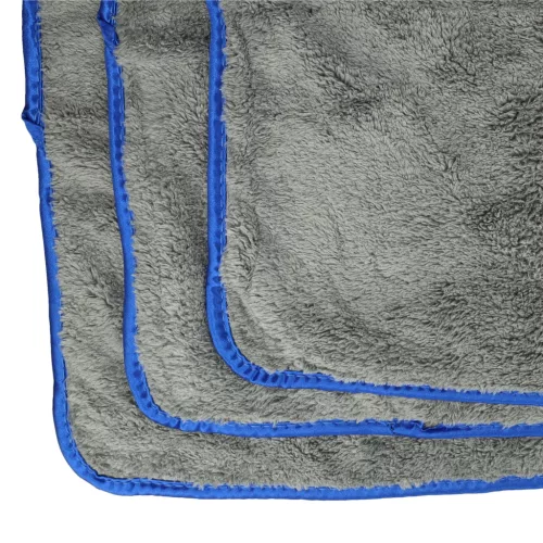 VHBW Microfiber Towel Set for Cars and Motorcycles - 40 x 40 cm, Reusable, Blue, Dark Gray