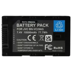   JVC BN-VC298G, BN-VC296G, BN-VC264G Video Camera Battery - 10500 mAh 7.4 V Li-Ion