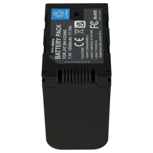 JVC BN-VC298G, BN-VC296G, BN-VC264G Video Camera Battery - 10500 mAh 7.4 V Li-Ion