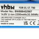 VHBW Battery Qihoo INR18650 M264S1P, LR-PAS0638W-EU, 2ASP4-S5 - 2200 mAh, 14.8 V, Li-Ion