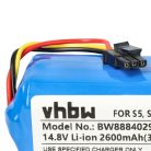 VHBW Battery for: Qihoo INR18650 M264S1P, LR-PAS0638W-EU, 2ASP4-S5 - 2600 mAh, 14.8 V, Li-Ion