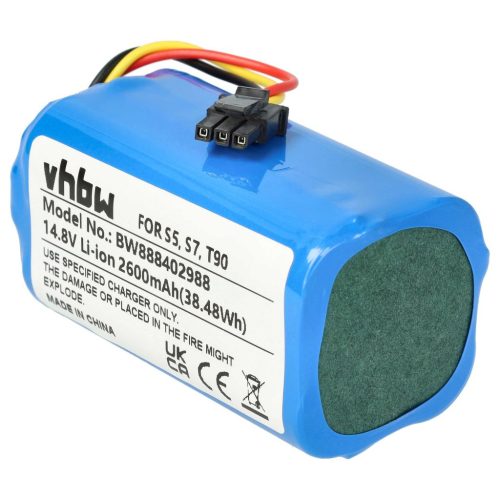 VHBW Battery for: Qihoo INR18650 M264S1P, LR-PAS0638W-EU, 2ASP4-S5 - 2600 mAh, 14.8 V, Li-Ion