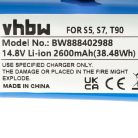 VHBW Battery for: Qihoo INR18650 M264S1P, LR-PAS0638W-EU, 2ASP4-S5 - 2600 mAh, 14.8 V, Li-Ion