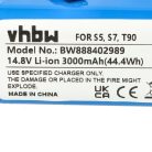 VHBW Battery for: Qihoo INR18650 M264S1P, LR-PAS0638W-EU, 2ASP4-S5 - 3000 mAh, 14.8 V, Li-Ion