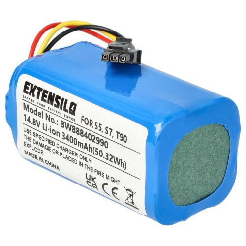 VHBW Battery Qihoo INR18650 M264S1P, LR-PAS0638W-EU, 2ASP4-S5 - 3400 mAh, 14.8 V, Li-Ion