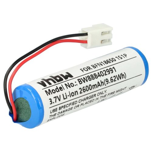 VHBW Battery for Leifheit BFN18650 1S1P - 2600 mAh, 3.7 V, Li-Ion