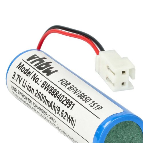 VHBW Battery for Leifheit BFN18650 1S1P - 2600 mAh, 3.7 V, Li-Ion