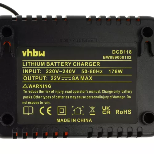 VHBW Fast Charger for Dewalt DCB118 for Dewalt Power Tool Batteries etc. 18 V