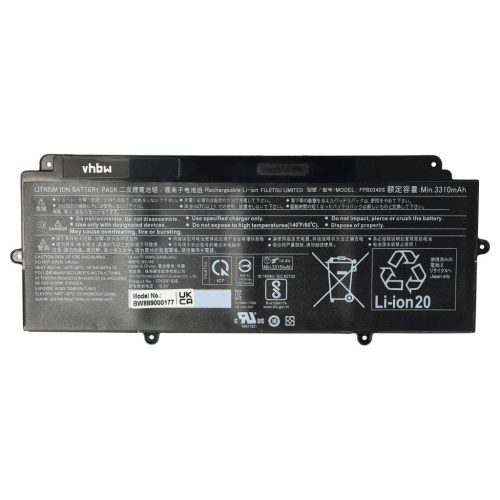 VHBW Notebook Battery Fujitsu FPB0340S, FPCBP536 - 3490 mAh 14.4 V Li-Ion