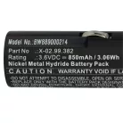 VHBW Heine X-02.99.382, X-02.99.380, BATT/110904-A1 Battery - 850 mAh 3.6 V NiMH