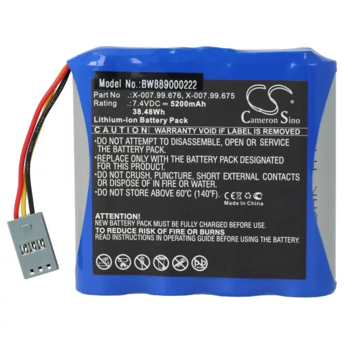 VHBW Heine X-007.99.676, X-007.99.675 Battery - 5200 mAh 7.4 V Li-Ion