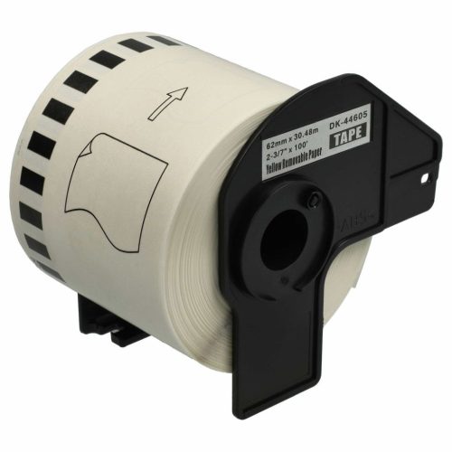 VHBW Brother DK-44605 Self-Adhesive Label 62 mm x 30.48 m + Holder