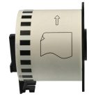 VHBW Brother DK-44605 Self-Adhesive Label 62 mm x 30.48 m + Holder