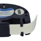 VHBW Dymo S0721660, 91221 Plastic Label Tape - 12 mm Black-White