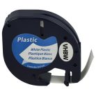 VHBW Dymo S0721660, 91221 Plastic Label Tape - 12 mm Black-White