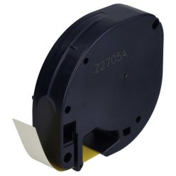   VHBW Dymo 91222, S0721670 - 12 mm Black-Yellow Plastic Label Tape