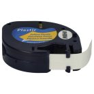 VHBW Dymo 91222, S0721670 - 12 mm Black-Yellow Plastic Label Tape