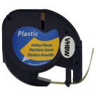 VHBW Dymo 91222, S0721670 - 12 mm Black-Yellow Plastic Label Tape