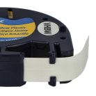 VHBW Dymo 91222, S0721670 - 12 mm Black-Yellow Plastic Label Tape
