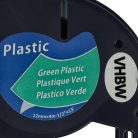 VHBW Dymo 91224, S0721640 Plastic Label Tape - 12mm, Black-Green