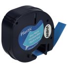 VHBW Dymo S0721650 Plastic Label Tape, 12 mm, Black-Blue