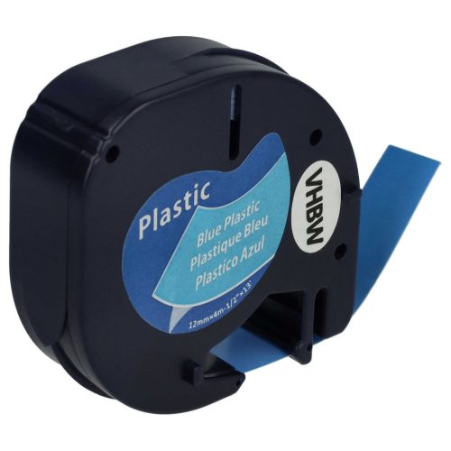 VHBW Dymo S0721650 Plastic Label Tape, 12 mm, Black-Blue