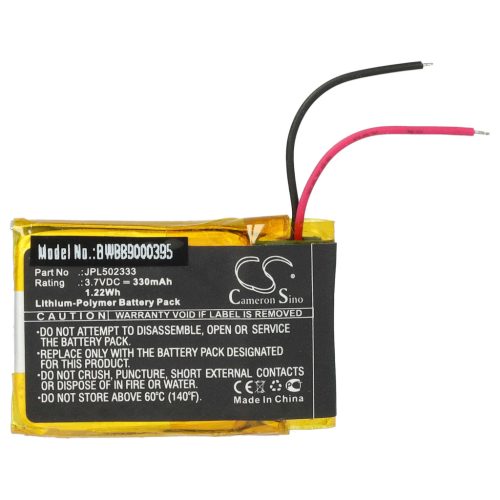 VHBW GPS Nachverfolgungsakku Izzo JPL502333 - 330 mAh 3,7 V Li-Polymer