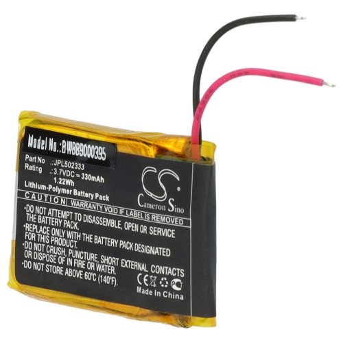 VHBW GPS Nachverfolgungsakku Izzo JPL502333 - 330 mAh 3,7 V Li-Polymer