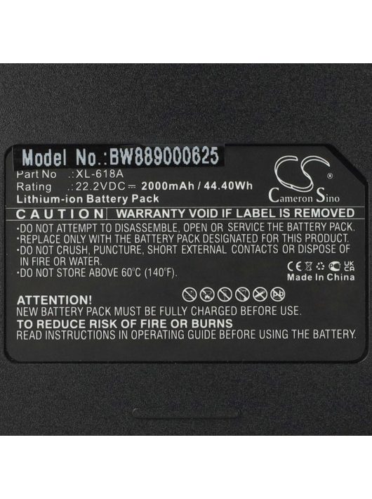 Akkumulátor Moosoo XL-618A-hoz - 2000 mAh, 22,2 V, Li-Ion