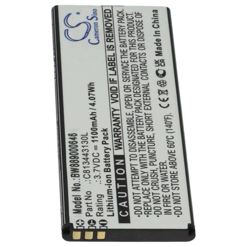 VHBW Mobile Phone Battery for BLU C813443130L - 1100 mAh 3.7 V Li-Ion - Smartphone Battery