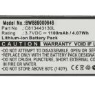 VHBW Mobile Phone Battery for BLU C813443130L - 1100 mAh 3.7 V Li-Ion - Smartphone Battery