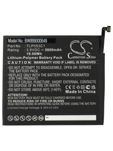   Tablet akkumulátor Alcatel TLP053C1-hez - 5000 mAh 3,8 V Li-polimer