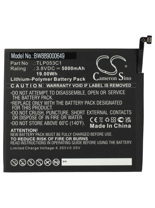 Tablet akkumulátor Alcatel TLP053C1-hez - 5000 mAh 3,8 V Li-polimer