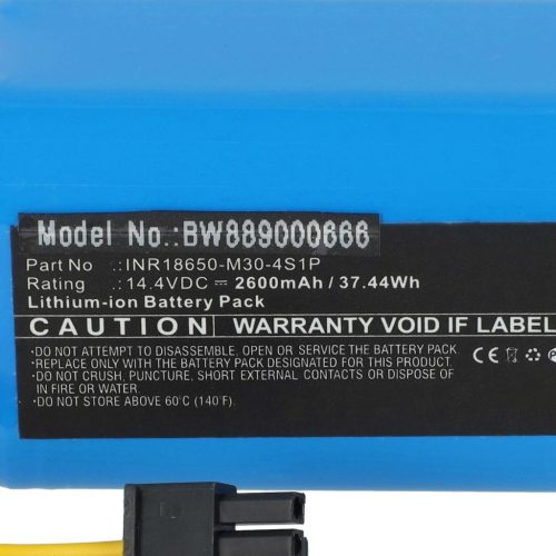 VHBW Battery for Proscenic T-4S1P-B-U21, INR18650-M30-4S1P - 2600 mAh, 14.4 V, Li-Ion