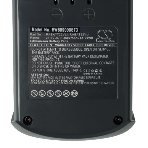VHBW Akku Hoover RABAT22VLI, RABATT22VLI, 6.20.40.01-0, 48023809 - 2500 mAh, 21,6 V, Li-Ion