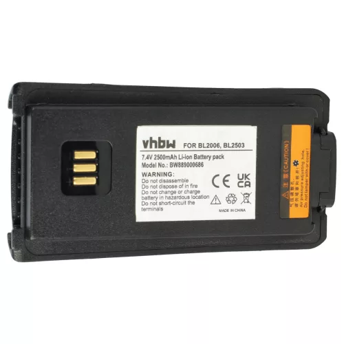 VHBW Radio Akku BL2006Li, BL2008, BL2006, BL2503 - 2500 mAh 7,4 V Li-Ion