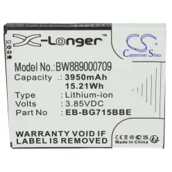   VHBW Mobile Phone Battery Samsung EB-BG715BBE, GH43-04993A - 3950 mAh 3.85 V Li-Ion