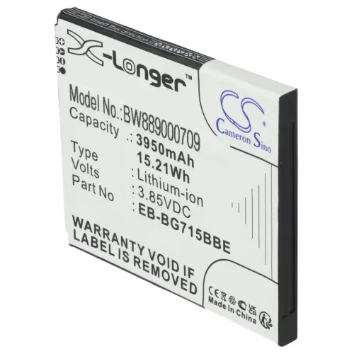 VHBW Mobile Phone Battery Samsung EB-BG715BBE, GH43-04993A - 3950 mAh 3.85 V Li-Ion