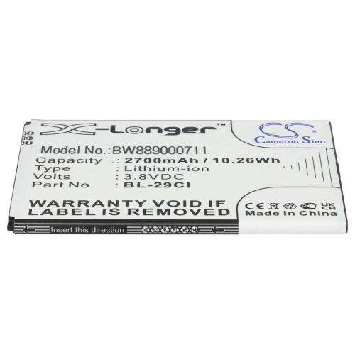 VHBW Mobiltelefon akkumulátor  Nokia BL-29CL, BL-29CI telefonokhoz - 2700 mAh 3,8 V Li-Ion