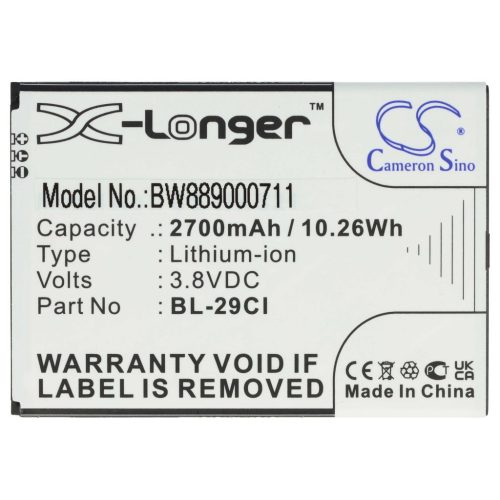 VHBW Mobiltelefon akkumulátor  Nokia BL-29CL, BL-29CI telefonokhoz - 2700 mAh 3,8 V Li-Ion