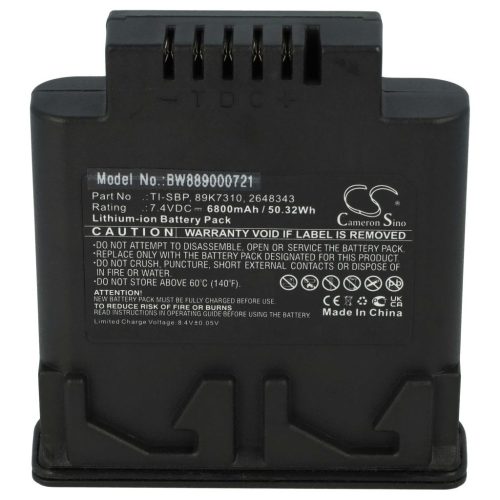 VHBW Fluke 89K7310, TI-SBP, 2648343 - 6800 mAh 7,4 V Li-Ion Akkumulátor Hőkamera