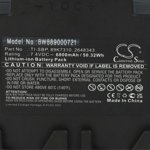 VHBW Fluke 89K7310, TI-SBP, 2648343 - 6800 mAh 7,4 V Li-Ion Akkumulátor Hőkamera