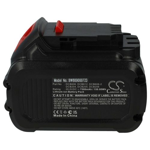 VHBW Electric Power Tool Battery for DeWalt DCB115, DCB102, DCB105, DCB107, DCB112 – 7500 mAh, 20 V, Li-Ion