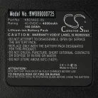 VHBW Kobalt KB240-06, KB245-06, KB2540C-06 Lawn Mower Battery, 4000 mAh, 40 V Li-Ion, Black