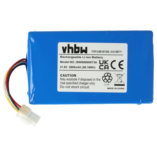 Samsung VCA-RBT71, DJ96-00193E, DJ96-00202A, DJ96-00193C akkumulátor - 2600 mAh, 21,6 V, Li-Ion