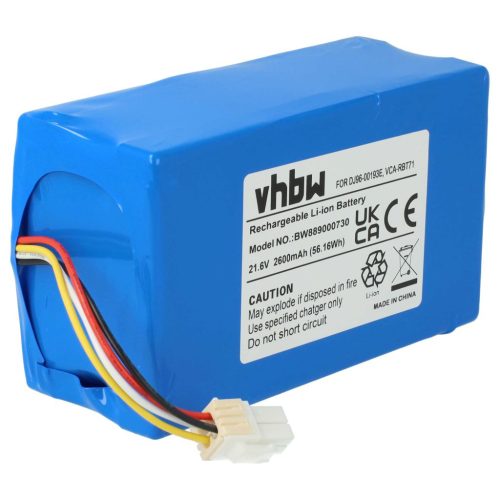 VHBW Samsung VCA-RBT71, DJ96-00193E, DJ96-00202A, DJ96-00193C Battery - 2600 mAh, 21.6 V, Li-Ion